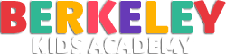 Berkeley Kids Academy text logo with multicolored and white letters